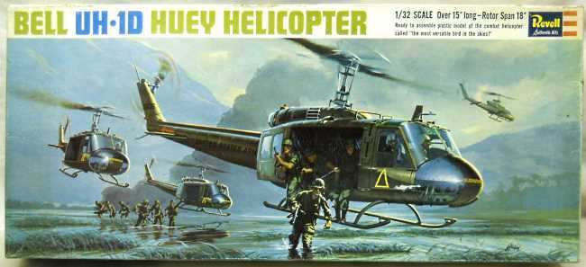 Revell 1/32 Bell Huey Helicopter UH-1D, H286 plastic model kit